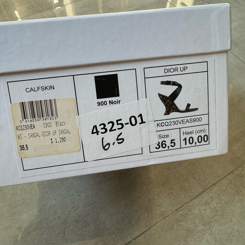 100% DIOR tortoise wedges size 6.5 - Picture 6 of 6